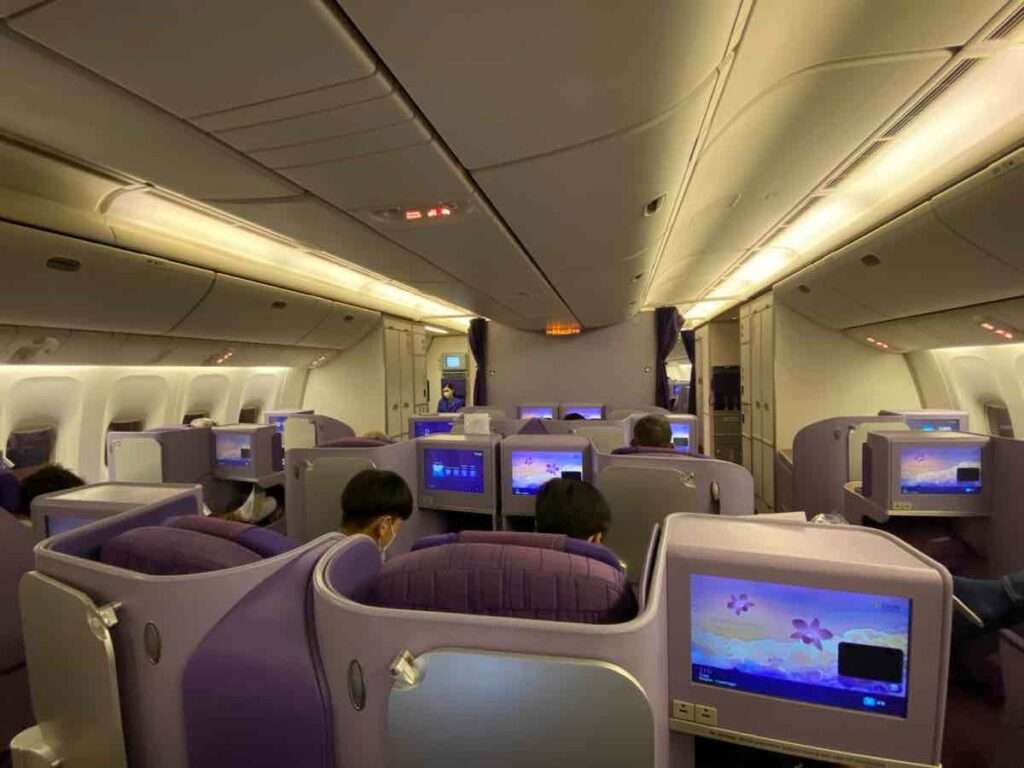 Thai Airways International　Businessclass seat